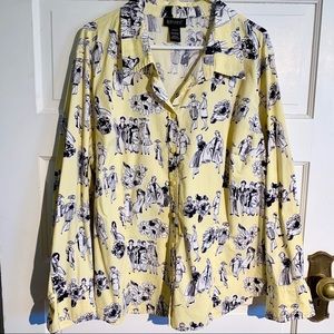 Lane Bryant button up patterned shirt Size 22/24